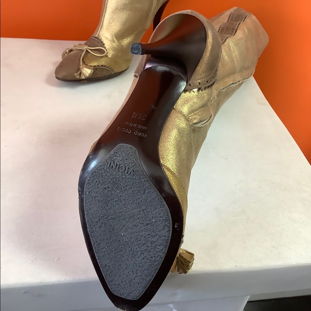 Giuseppe Zanotti Gold Leather Boots - Picture 10 of 14